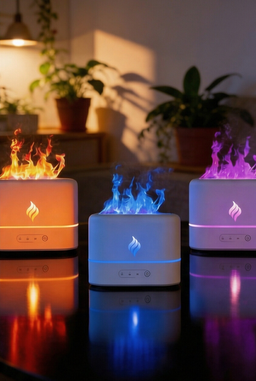 Humidificador efecto llama