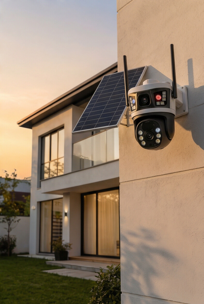 Cámara de seguridad WiFi con panel solar