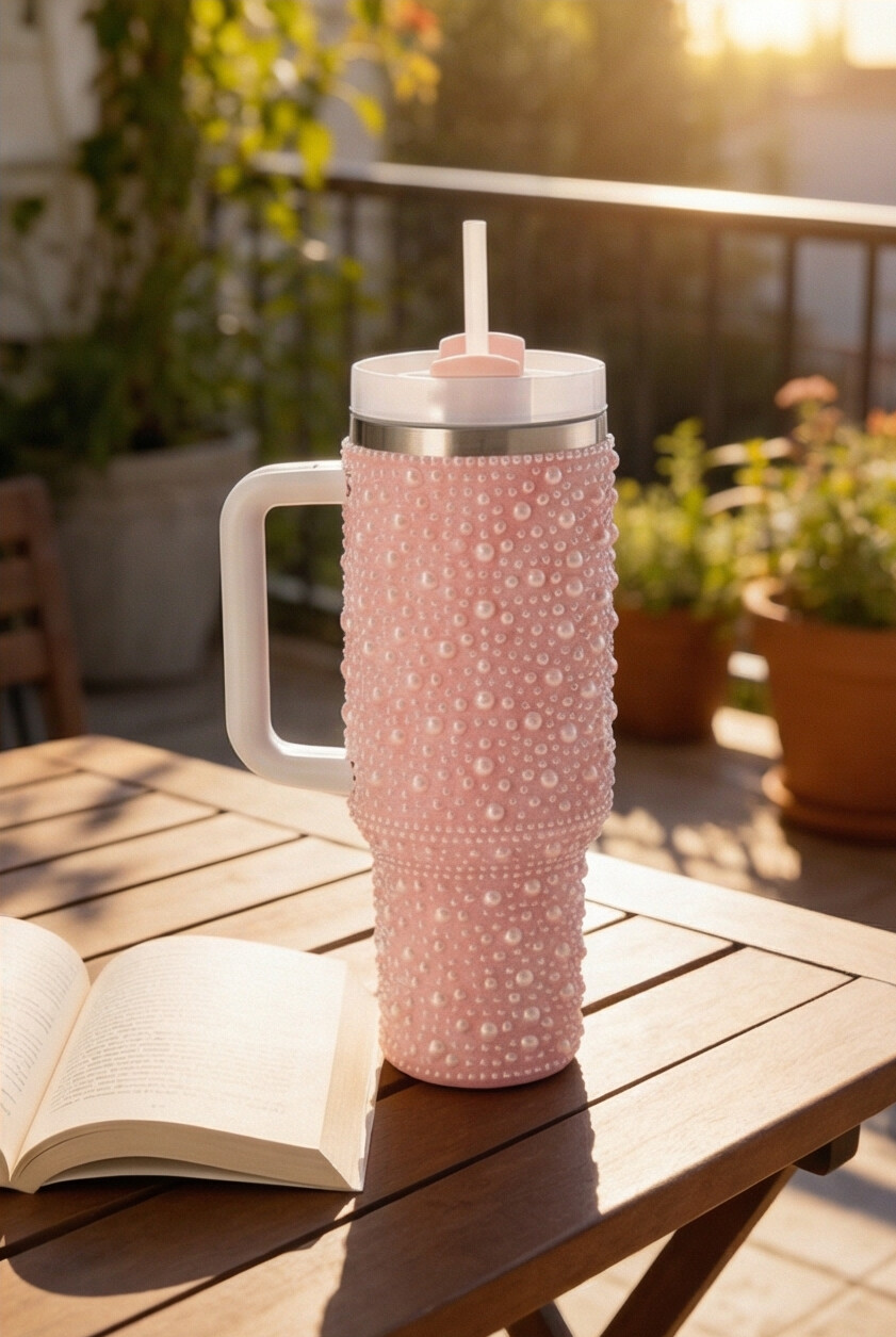 Vaso con Perlas de Acero Inoxidable