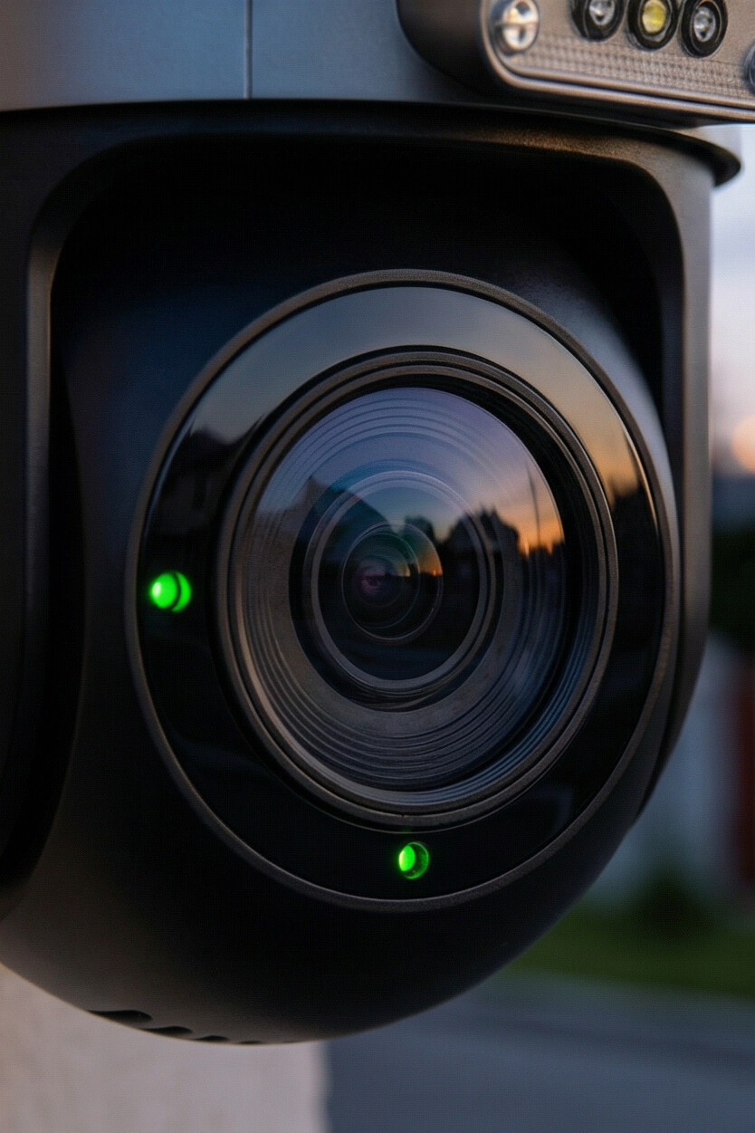 Cámara de Seguridad IP Exterior Doble Lente