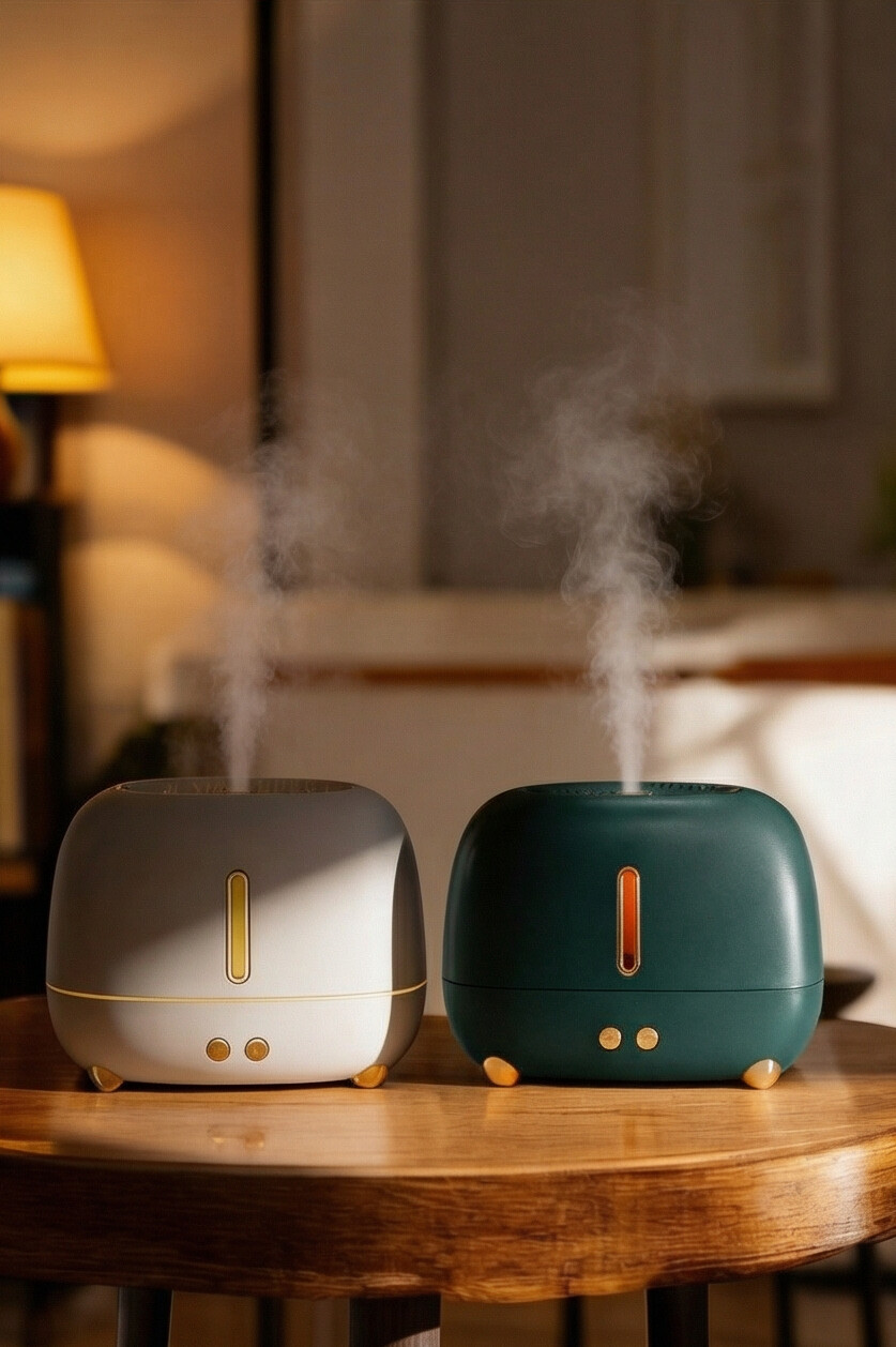 Humidificador efecto chimenea