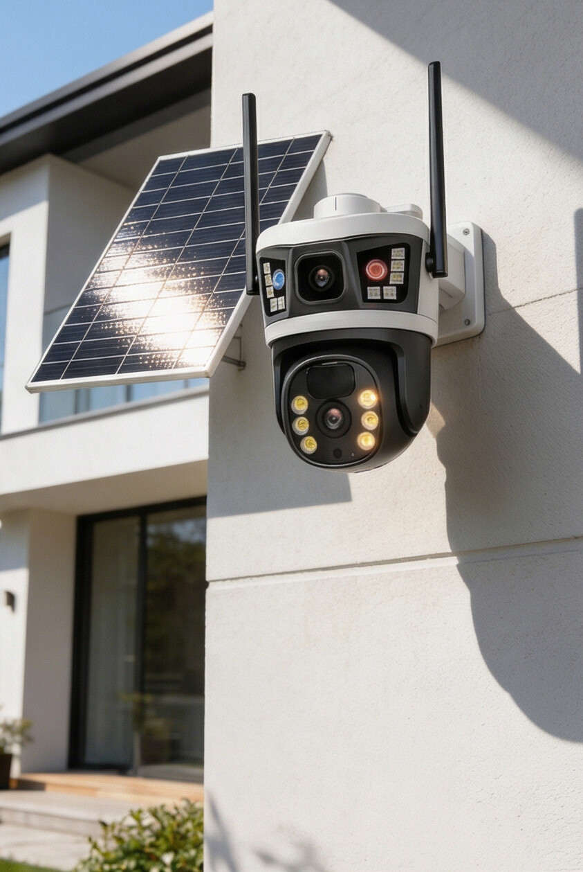 Cámara de seguridad WiFi con panel solar