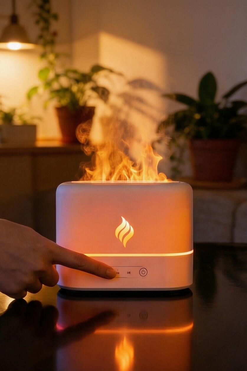 Humidificador efecto llama