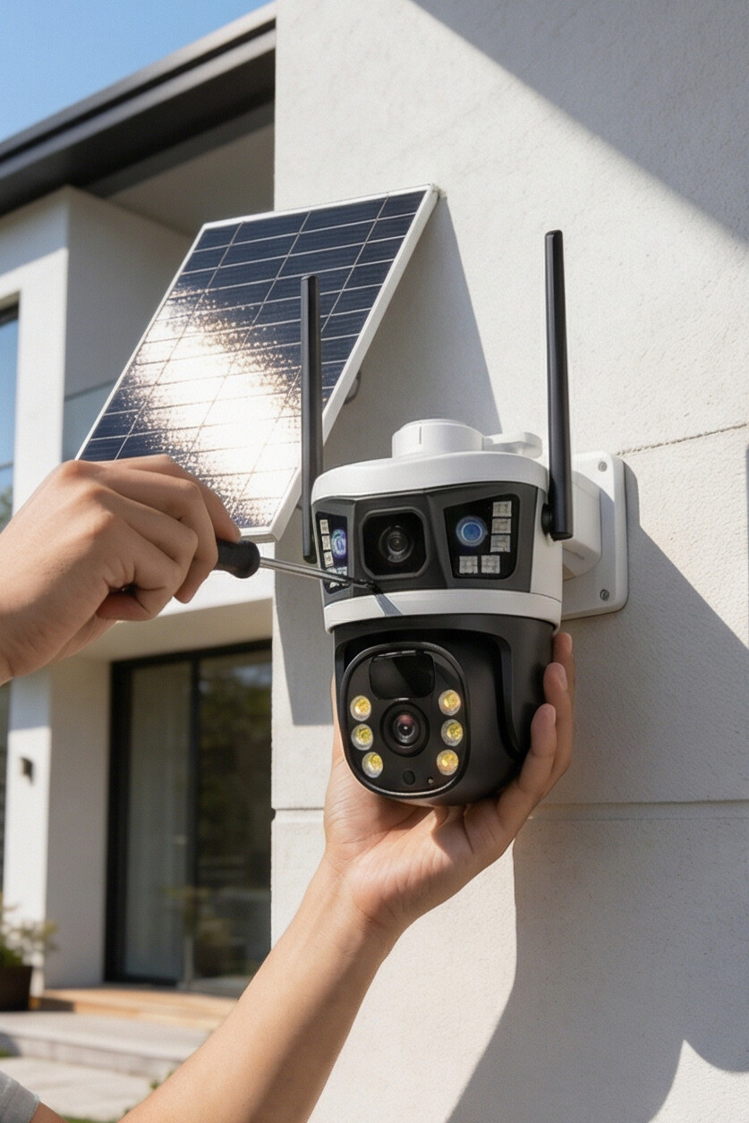 Cámara de seguridad WiFi con panel solar