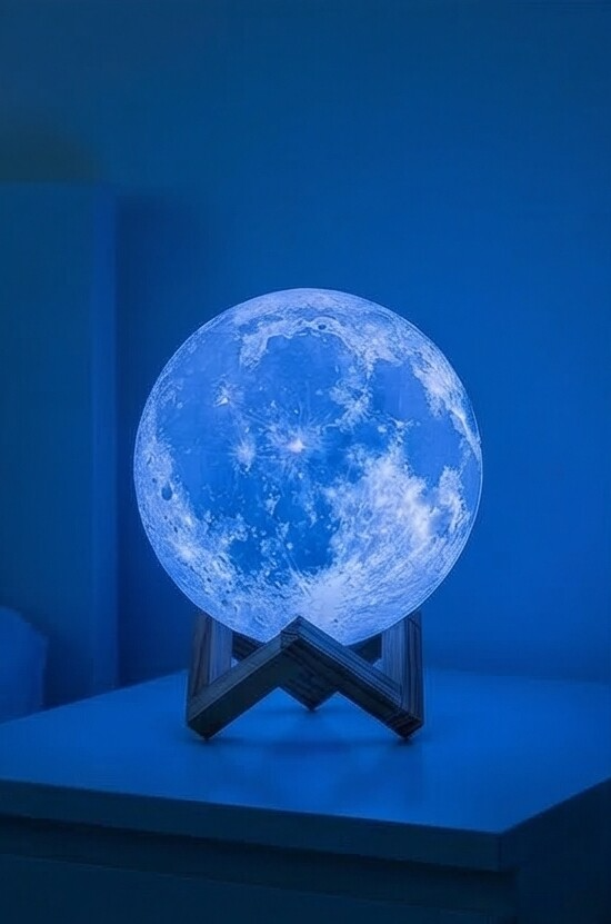 Lámpara Luna Táctil Inalámbrica.