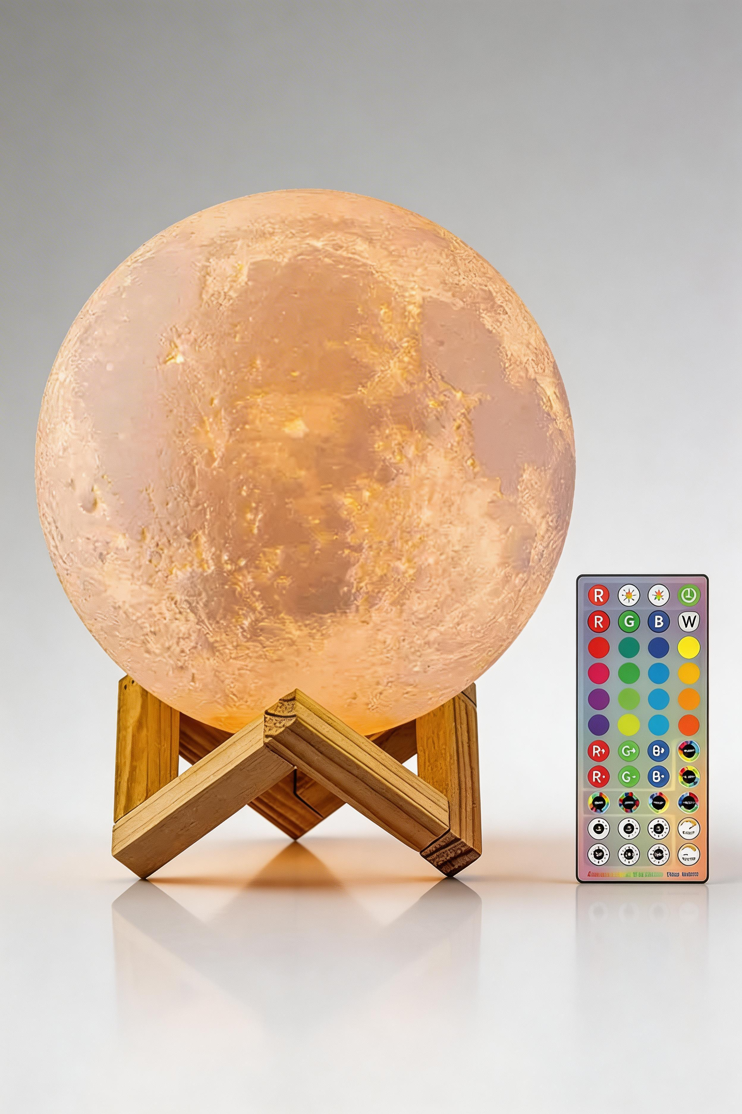 Lámpara Luna Táctil Inalámbrica.